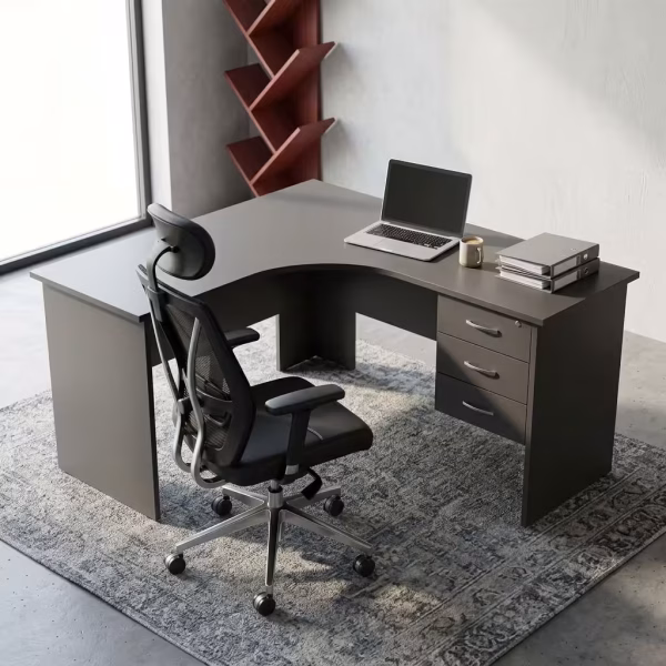 1200mm L-Shaped Grey Office Desk
